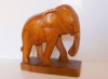 ELEFANT DIN LEMN TROPICAL SCULPTAT MANUAL DINTR-O SINGURA BUCATA - ARTA ASIATICA