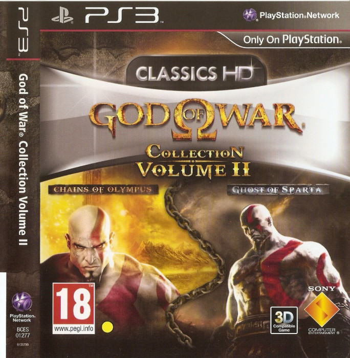 JOC PS3 GOD OF WAR COLLECTION VOLUME 2 HD - CHAINS OF OLYMPUS  GHOST ...