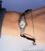 Ceas dama aur alb 14K si DIAMANTE, CROTON original, 11g, model elegant vintage!!