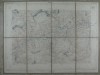 1 -HARTA VECHE MILITARA ELVETIANA 1881 - TIMBRU SEC DREAPTA JOS  - FORMATA DIN 8 SEGMENTE PE SUPORT DE PANZA - DIM. 43 X 33 CM ,PLIABILA LA 16 X 11 CM