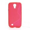 Husa silicon S-Curve Soft TPU Samsung Galaxy S4 IV i9500 - (Rosu) + folie