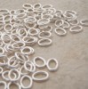 Set verigi argintii inele 4 mm 50 buc. - element de legatura pentru confectionat bijuterii