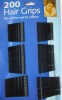 agrafe ondulate pentru par, negre din metal set de 200 buc