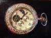 Ceas de buzunar mecanic de colectie elvetian skeleton (Colectia Heritage) placat cu argint - cadou special la cel mai mi