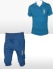 Compleu Polo Ralph Lauren - Bleumarin sau Albastru - Bermude semitur + Tricou - Pret special - Primavara - Vara 2013 Col