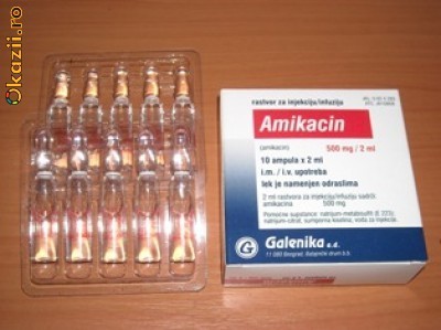 Vand amikacin / amikacina fiole 500mg pret 20 ron foto mare Vand amikacin / amikacina fiole 500mg pret 20 ron foto mare